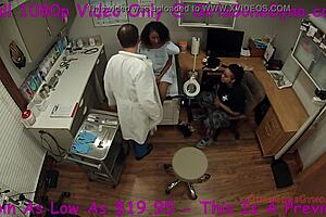 katalina's girlfriend spies on doctor examining nude body