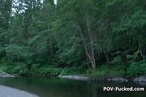 Riverside encounter with a beautiful stranger