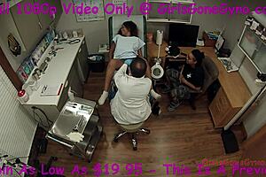 katalina's girlfriend spies on doctor examining nude body