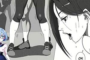 Futa babes have fun in the city in this animated hentai