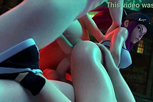 Akali's Perfect Body Getting Fucked with Big Tits and Ass in 3D Anime Hentai