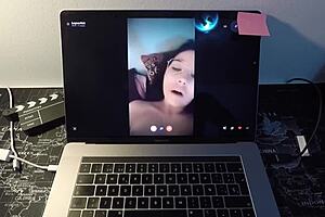 Spanish MILF porn actress fucks a fan on webcam, big tits and ass