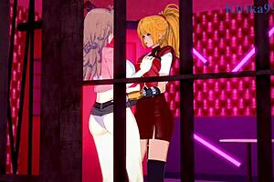 sagiri sakurai, setsuko ohara, excellen browning in wild lesbian hentai play