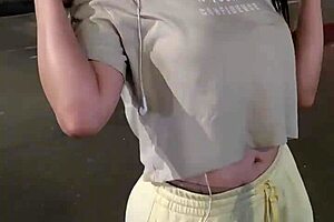 cute ginger student penny pax uses big dildo on wet pussy outdoors