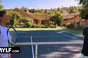 uh, stepmom and stepson at tennis tourney, so wrong!