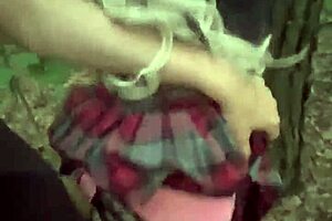 my fan caught me at work in the woods and fucked my ass and pussy hard