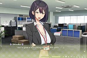 summer clover gets fired from the harem game for her huge boobs, then fucks the giant cock boss