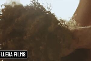 Seth Gamble eats Cecilia Lion's pussy on the table and fucks her hard till both cum.