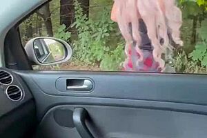 my fan caught me at work in the woods and fucked my ass and pussy hard