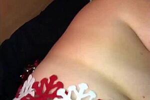 winter costume dress up scene with big tits side fuck and doggy