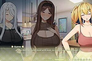 summer clover gets fired from the harem game for her huge boobs, then fucks the giant cock boss