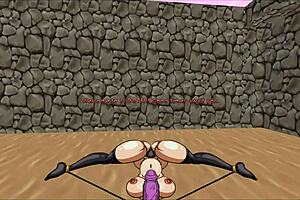 Futanari barbarian saves monster girls in hot hentai game