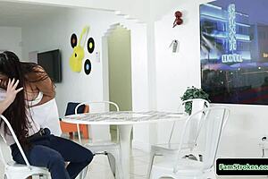 a busty milf facesits and fucks stepson 😈