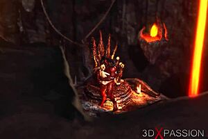 Devil Fucks Super Hot Girl with Pigtails in Hell