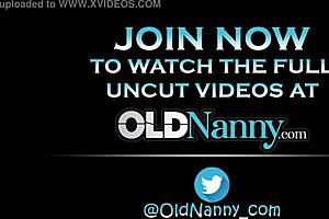 Oldnanny mature British lesbian seduces a hot young model with big tits.