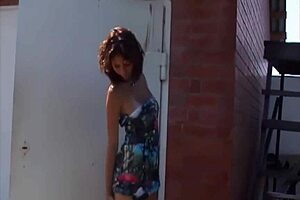 Tamara gets topless outdoors, rocks you hard