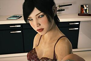 In this game, the curvy girl with huge boobs gets a big cock