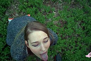 Asian nympho gets covered in cum in this video