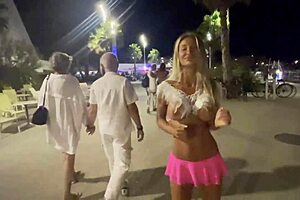 Monika Fox Dines Naked Then Strolls City Streets