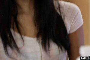 Cute Gina Valentina's First Blowbang with Five Big Cocks