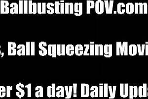 your balls are in danger of being busted by mistress in femdom domination scene