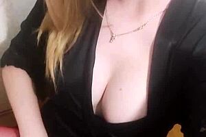 Wife fingers pussy on camera for husband