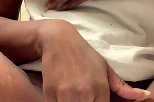Wet and squirting masturbation scene