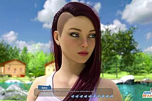 3D animated threesome with creampie and big tits