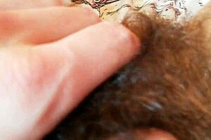 Hairy Pussy Fucking and Cumshot Close-Up with Amateur Couple and Big Clit Girl