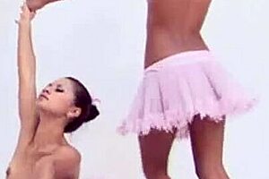 Topless little lorie in solo scene as a brunette bitch