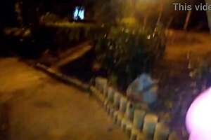 Cheating girlfriend fucks friend outside!