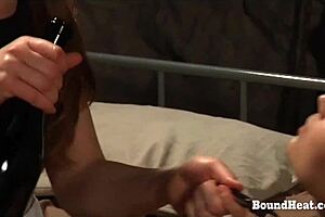 On consignment 3 features babe in lingerie handcuffs for pussy licking domination