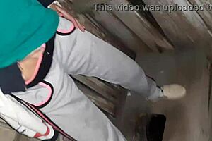 i caught my neighbor jerking in public toilet