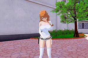 3D animated hentai game with Nami in wedding dress