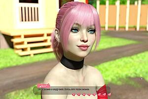 3D animated video of hot girls giving blowjobs and fingering