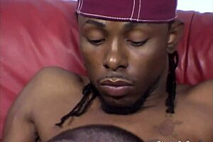 White dude boldly introduced to interracial gay sex action.