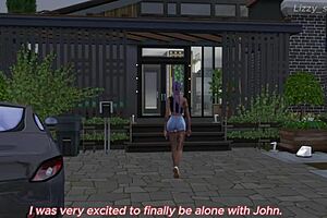 Stripper Feels Joy Sucking Multiple Creampies in Sims 4.