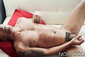 Handsome Black Gay Jacen Zhu Solo Masturbates His Bbc