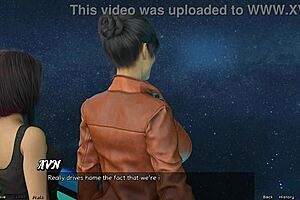3D animated MILF space adventure with a nip slip