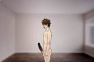 I fucked the pink-haired girl with my hentai penis extender