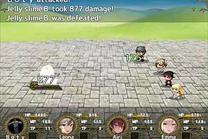 Big-breasted adventurer forms harem with virgins in cuckold rpg