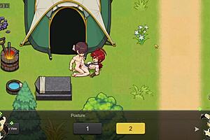 Redhead and peliroja get monster cock in Village Rhapsody