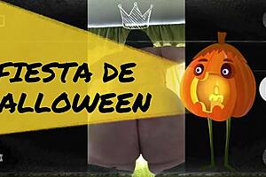 halloween party with stepson in costume