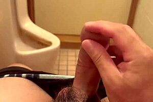 Solo gay masturbation session