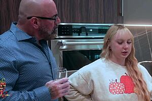 much older boyfriend meets the parents on thanksgiving with skylar vox in 4k