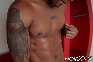 Handsome Black Gay Jacen Zhu Solo Masturbates His Bbc