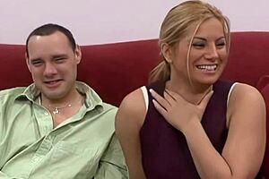 blonde milf mother in law with big tits fucked as a whore, handjob and fingering