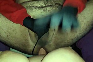 I'm pounding my husband with a big strapon, watch this homemade fun!