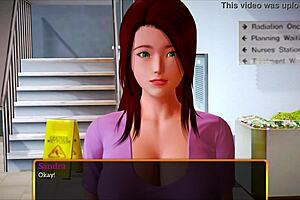 redhead and brunette play erotic game with big tits and ass in homemade family