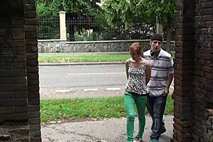 Ever seen Alexis Crystal, a cute teen 18+, banged by three guys in public?